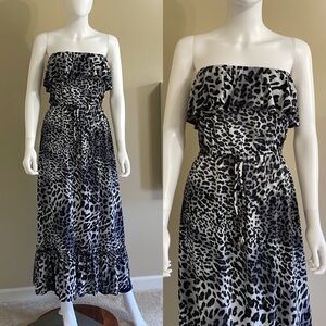 Catalina Animal Print Strapless Maxi Dress. P/M/A1311